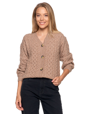 KARDIGAN DAMSKI CIEPŁY SWTER ROZPINANY ELEGANCKI MODNY WZÓR MORAJ