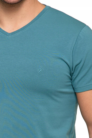 T-SHIRT PREMIUM MĘSKI Koszulka Gładka Bluzka z Haftem Logo MORAJ