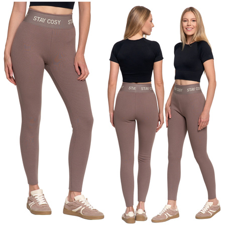 LEGGINSY DAMSKIE OCIEPLANE CIEPŁE GETRY WYSOKI STAN ELASTYCZNE MORAJ