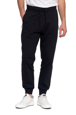 CIEPŁE SPODNIE DRESOWE MĘSKIE JOGGERY ZE ŚCIĄGACZAMI OCIEPLANE MORAJ