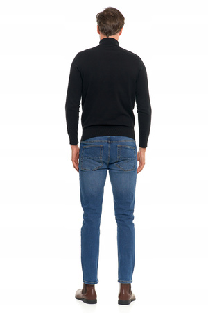Elegancki Golf Męski Sweter Pod Szyję Klasyczny Cienki Sweterek MORAJ 