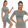 CROP-TOP DAMSKI z Krótkim Rękawem Stylowy Koszulka Sportowa MORAJ