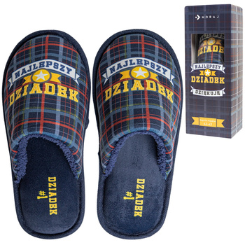 KAPCIE MĘSKIE DLA DZIADKA LACZKI DOMOWE KLAPKI NA PREZENT MORAJ