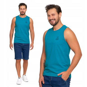 TANK-TOP Męski Koszulka Bez Rękawów Bokserka z Małym Nadrukiem MORAJ