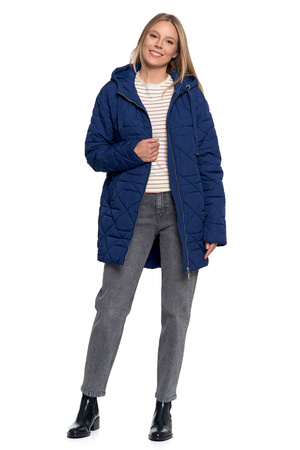 ELEGANCKA KURTKA DAMSKA PRZEJŚCIOWA Z KAPTUREM NA JESIEŃ CIEPŁA MORAJ