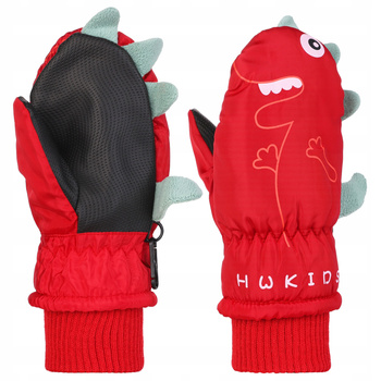 Rękawiczki Dziecięce Zimowe Jednopalczaste Ocieplane Dinozaury MORAJ