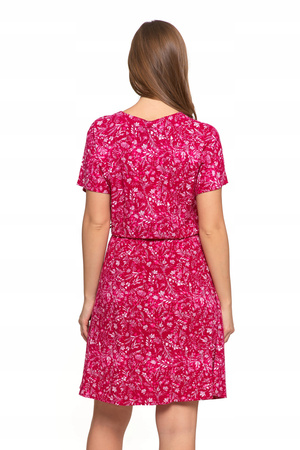 SUKIENKA DAMSKA MINI Zwiewna Kopertowy Dekolt Wiązana Elegancka MORAJ 