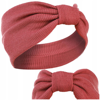 OPASKA PRĄŻKOWANA DAMSKA NA GŁOWĘ USZY MODNY SPLOT UROCZA NA WIOSNĘ MORAJ