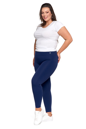 SPORTOWE LEGGINSY DAMSKIE WYSOKI STAN GŁADKIE KRYJĄCE MODELUJĄCE MORAJ