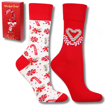 ŚWIĄTECZNE SKARPETY DAMSKIE SKARPETKI PREZENT NA ŚWIĘTA MORAJ 2-PAK  39-44