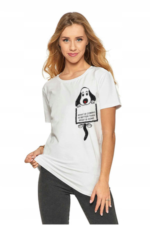 MORAJ T-Shirt Koszulka Damska Bawełna Cekiny