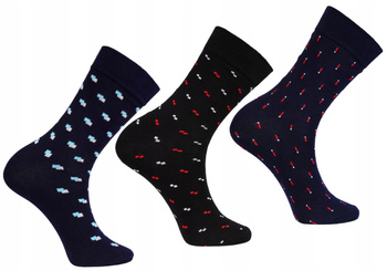 Skarpetki Męskie Wysokie Długie Skarpety Garniturowe Modne MORAJ 3pary