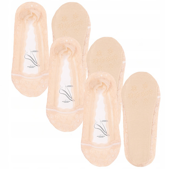 Skarpetki MORAJ Stopki Damskie Niskie Skarpety Balerinki Koronka 3PARY