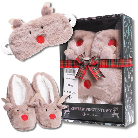 MORAJ ZESTAW PREZENTOWY ŚWIĄTECZNY UROCZY OPASKA NA OCZY I KAPCIE
