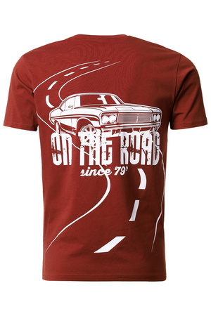 T-SHIRT MĘSKI Z KRÓTKIM RĘKAWEM KOSZULKA BLUZKA Z NADRUKIEM MODNA MORAJ