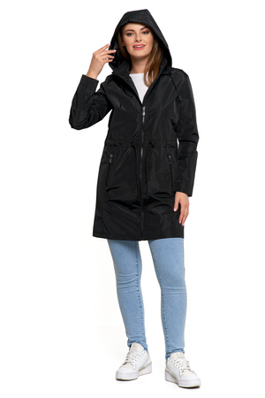 KURTKA DAMSKA PRZEJŚCIOWA Z KAPTUREM PARKA ELEGANCKI PŁASZCZ MORAJ