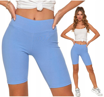 Getry Szorty Kolarki w Prążek Wysoki Stan Modne Kryjące Legginsy MORAJ