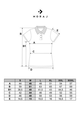 Koszulka Polo Damska PREMIUM Klasyczna Bawełniana Złota Nić Modna MORAJ 