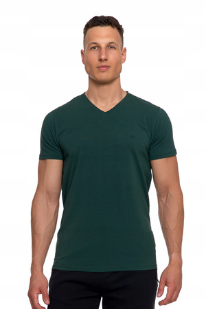 T-SHIRT MĘSKI PREMIUM Koszulka z Krótkim Rękawem Gładka Slim Fit MORAJ 