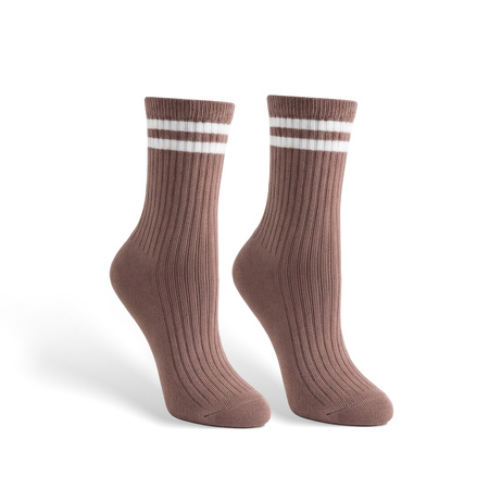 WYSOKIE SKARPETY DAMSKIE MORAJ SKARPETKI DŁUGIE W PRĄŻKI PASKI 5-PAR