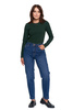 SPODNIE MOM FIT JEANSOWE DAMSKIE WYSOKI STAN LUŹNE MODNE JEANSY MORAJ
