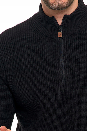 Sweter Męski Ze Stójką Zapinany Pod Szyją Elegancki Sweterek Ciepły MORAJ 