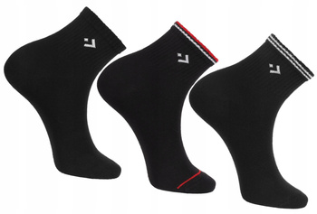 Skarpetki Męskie do kostki Czarne 3pary MORAJ