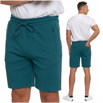 SZORTY MĘSKIE Dresowe Krótkie Spodenki Kieszenie na Zamek Modne MORAJ