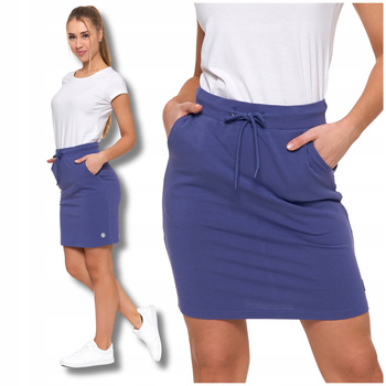 Ołówkowa SPÓDNICA Damska Spódniczka Dresowa z Kieszeniami Wiązana MORAJ