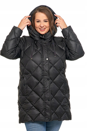 KURTKA DAMSKA PIKOWANA z Kapturem Przejściowa na Jesień Wiosnę MORAJ