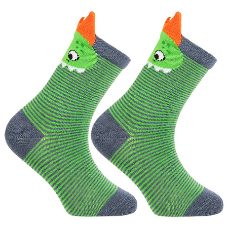 SKARPETY DZIECIĘCE MORAJ SKARPETKI KOLOROWE POTWORKI W PASKI 3-PAR