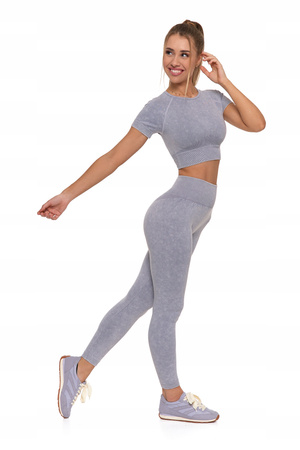 Legginsy Damskie Sportowe Wysoki Stan Kryjące Elastyczne Wygodne MORAJ