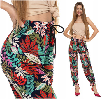 Alladynki Damskie Luźne Spodnie ze Ściągaczami Przewiewne Modne MORAJ