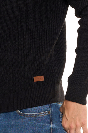Sweter Męski Ze Stójką Zapinany Pod Szyją Elegancki Sweterek Ciepły MORAJ 