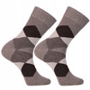 Wysokie Skarpetki MORAJ Skarpety Garniturowe Wzór w Romby 3 PARY