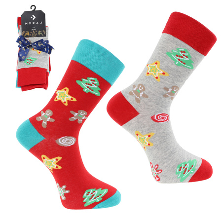 SKARPETKI ŚWIĄTECZNE MĘSKIE PREZENT NA ŚWIĘTA MIKOŁAJKI 2-PAK MORAJ