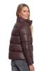 KRÓTKA KURTKA DAMSKA PIKOWANA Z KAPTUREM NA JESIEŃ CIEPŁA MORAJ