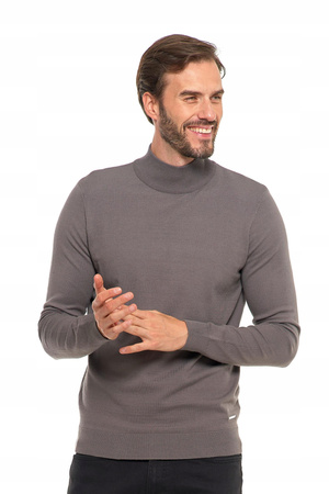 Elegancki SWETER MĘSKI Półgolf Klasyczny Stylowy Sweterek Ze Stójką MORAJ 