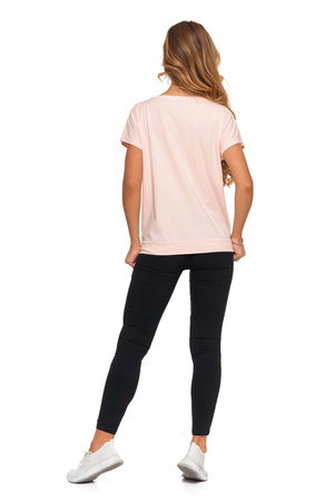 Bluzka Damska Koszulka T-Shirt z Haftem Oversize na Krótki Rękaw MORAJ 