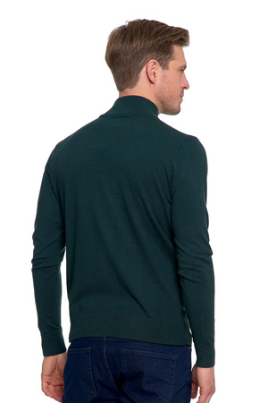 ELEGANCKI SWETER MĘSKI PÓŁGOLF KLASYCZNY GŁADKI MODNY DOPASOWANY MORAJ