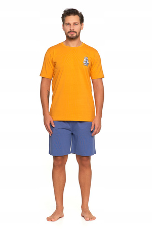 PIŻAMA MĘSKA Dwuczęściowa T-Shirt z Krótkim Rękawem Spodenki MORAJ 