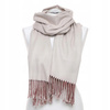 Szal Damski Dwustronny z Frędzlami Elegancki Szalik Cienki Dwa Kolory MORAJ