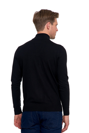 ELEGANCKI SWETER MĘSKI PÓŁGOLF KLASYCZNY GŁADKI MODNY DOPASOWANY MORAJ
