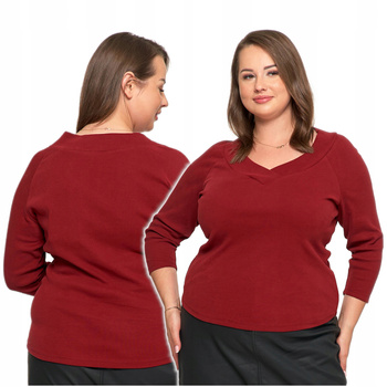 Bluzka Damska Prążkowana Koszulka w Prążek Elegancka Długi Rękaw MORAJ