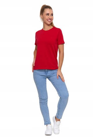 Koszulka Damska T-SHIRT PREMIUM Bawełna Krótki Rękaw Okrągły Dekolt MORAJ 