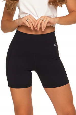 Legginsy Kolarki Szorty Damskie Sportowe Wysoki Stan Kieszenie MORAJ