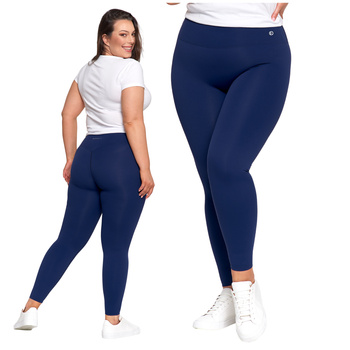 SPORTOWE LEGGINSY DAMSKIE WYSOKI STAN GŁADKIE KRYJĄCE MODELUJĄCE MORAJ
