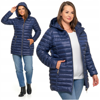 Kurtka Damska Przejściowa z Kapturem Puchowa Elegancka na Jesień MORAJ