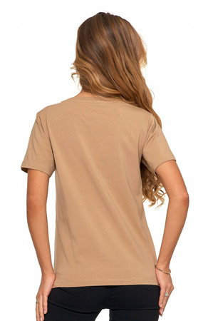 T-Shirt Damski Bawełna PREMIUM Luźna Koszulka Wygodna Dekolt V MORAJ 