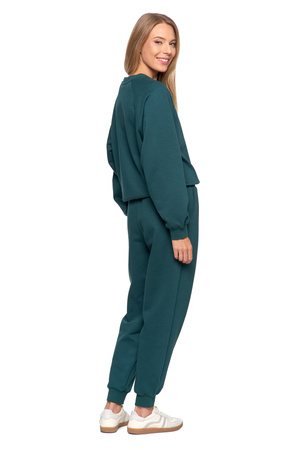 OCIEPLANA BLUZA DAMSKA Z HAFTEM LUŹNA KLASYCZNA CIEPŁA MORAJ